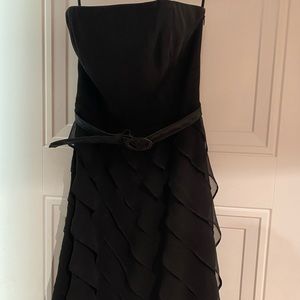 Black strapless cocktail dress from White House Black market